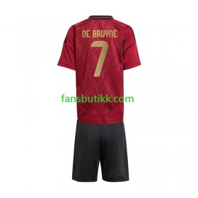 Fotballdrakt Belgia De Bruyne 7 Barn Hjemmetrøye Euro 2024 Kortermet